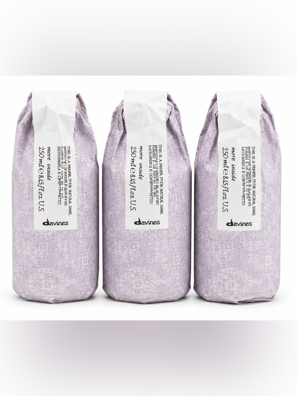Davines Hair Primer Natural Shine Anti Humidity Styling Set of 3 8.45 fl oz
